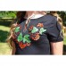 Embroidered t-shirt "Viburnum"